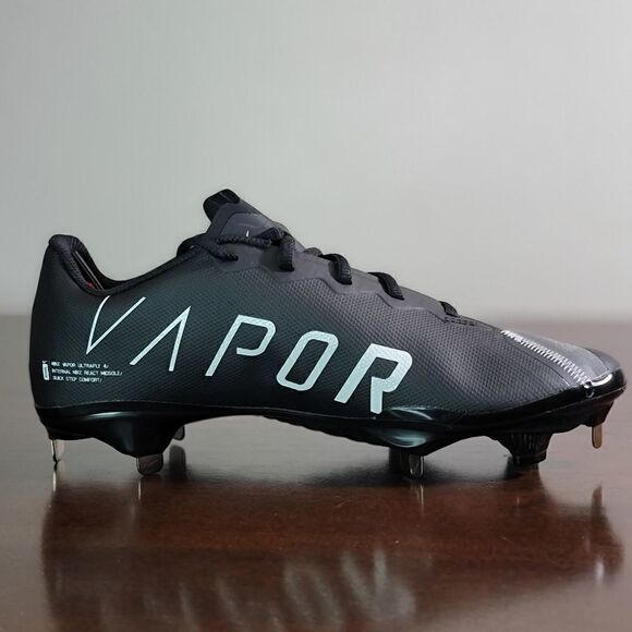 Nike React Vapor Ultrafly 4 Baseball Shoes Cleats Black Grey Women's Size 9.5 - Picture 10 of 15